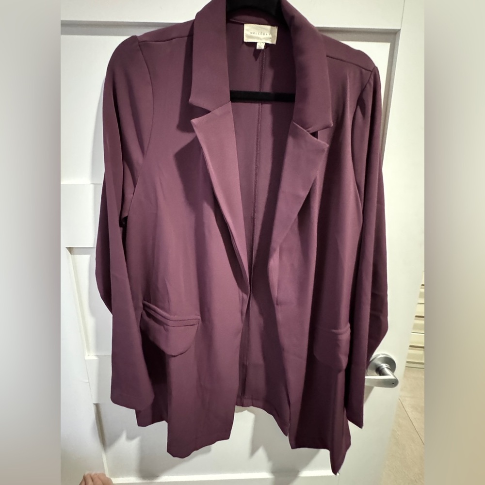 MELLODAY Plum Blazer